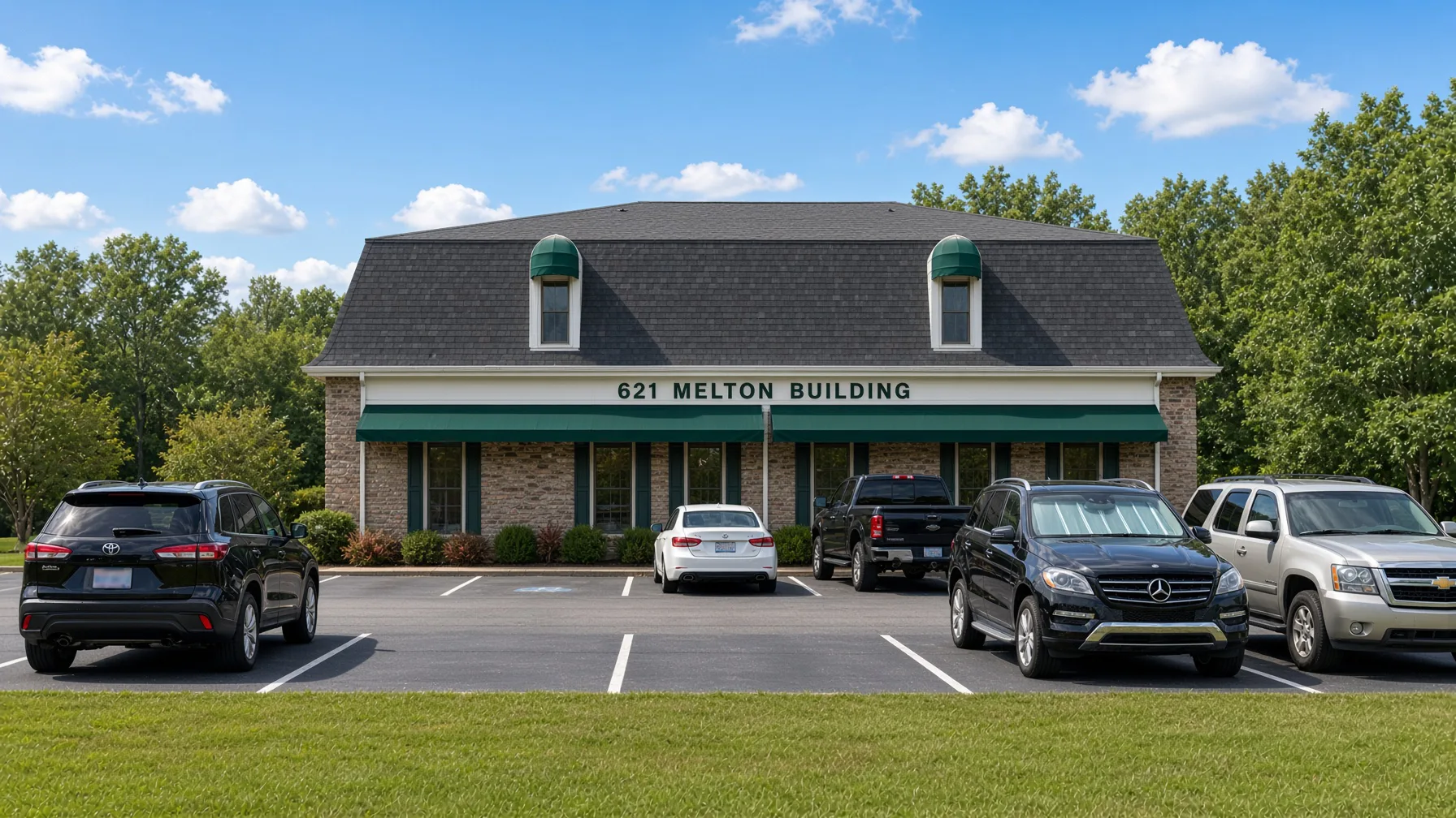 The Melton Tax Services office at 621 N Brindlee Mountain Parkway, Arab